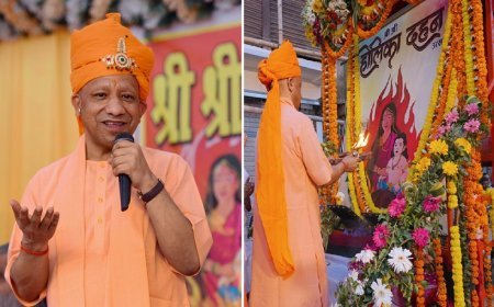 Gorakhpur: होलिका दहन पर CM योगी का संदेश: UP में गुंडागर्दी-अराजकता खत्म, अब सबके मन में सम्मान।