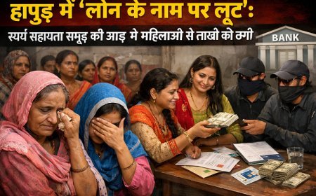 Hapur: हापुड़ में ‘लोन के नाम पर लूट’: स्वयं सहायता समूह की आड़ में महिलाओं से लाखों की ठगी। 