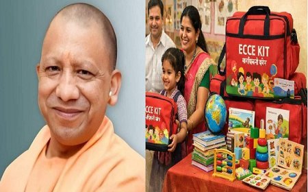 योगी सरकार ने रखी शिक्षा की मजबूत नींव: 20,000+ आंगनबाड़ी केंद्रों में ईसीसीई किट वितरित।