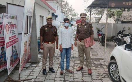 Hardoi: अवैध तमंचा व कारतूस के साथ एक युवक गिरफ्तार। 