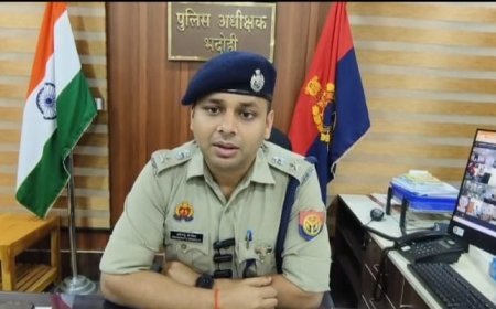 Bhadohi : पुलिस मुठभेड़ में 50 हजार के इनामी तीन बदमाश गिरफ्तार, पैर में गोली लगने से घायल