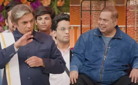 सुनील ग्रोवर ने कादर खान का जबरदस्त गेटअप और मिमिक्री कर सबको हैरान किया, डेविड धवन भी इम्प्रेस।