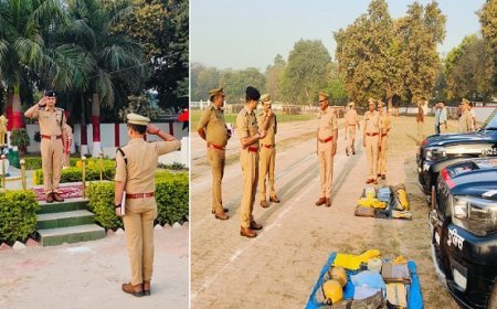 Hardoi: शुक्रवार परेड का एसपी ने किया निरीक्षण, पुलिसकर्मियों को दिए आवश्यक दिशा-निर्देश। 