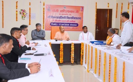 Lucknow: मां विंध्यवासिनी विश्वविद्यालय का निरीक्षण: सीएम योगी ने 31 मई तक निर्माण पूरा करने के दिए निर्देश।