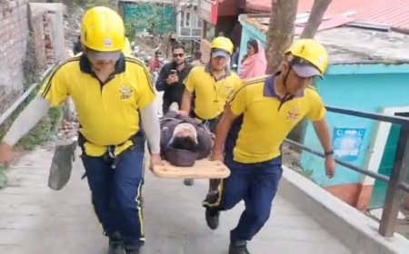 Mussoorie: मसूरी में मॉक ड्रिल ‘गोल्डन आवर’ बचाने का रियल टाइम अभ्यास।