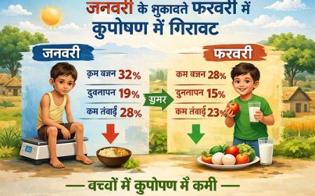 Lucknow: जनवरी के मुकाबले फरवरी में कुपोषण संकेतकों में गिरावट, योगी सरकार के पोषण कार्यक्रमों का असर। 