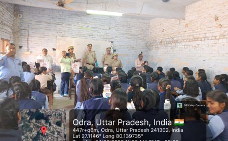 Hardoi : माधौगंज के फूलमती इंटर कॉलेज में मिशन शक्ति के तहत छात्र-छात्राओं को किया गया जागरूक