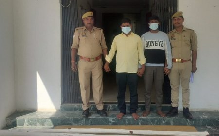 Hardoi: कछौना पुलिस ने मारपीट मामले में दो आरोपियों को किया गिरफ्तार, लाठी-डंडा बरामद।