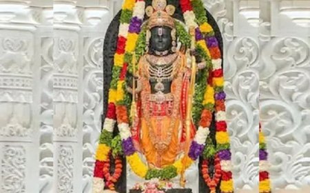अयोध्या में रामनवमी पर दिव्यता का संगम: सूर्य तिलक के साथ भव्य रामलला जन्मोत्सव। 