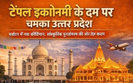 Lucknow: टेंपल इकॉनमी के दम पर चमका उत्तर प्रदेश: पर्यटन में नया कीर्तिमान, सांस्कृतिक पुनर्जागरण की ओर तेज़ कदम। 