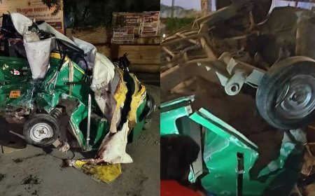 ग्वालियर में भीषण सड़क हादसा: बोलेरो और ऑटो की सीधी भिड़ंत में एक ही परिवार के 5 लोगों की दर्दनाक मौत।