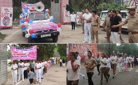 Hardoi: हरदोई में ‘मिशन शक्ति 5.0’ के तहत निकली ‘रन फॉर एम्पावरमेंट’ मैराथन, महिला सशक्तिकरण का दिया संदेश। 