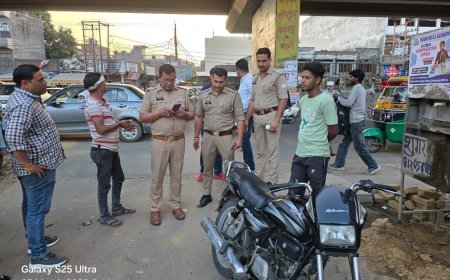 Deoband : मंगलौर रोड पर पुलिस ने चलाया सघन चेकिंग अभियान, नियम तोड़ने वालों के काटे चालान