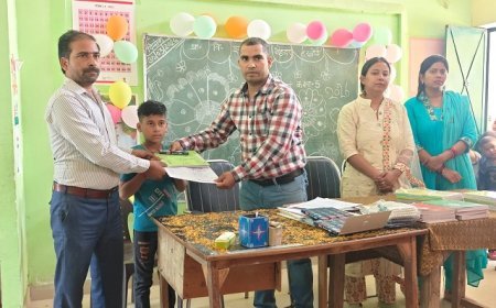 Hardoi: प्राथमिक विद्यालय में वार्षिकोत्सव व विदाई समारोह संपन्न। 