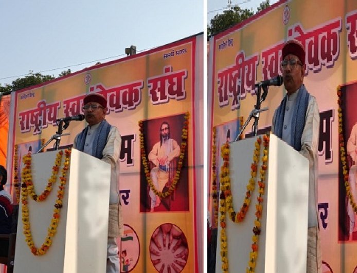 Barabanki: जीआईसी ग्राउंड पर हुआ आरएसएस का शाखा संगम: 24 बस्तियों के सैकड़ों स्वयंसेवक हुए एकत्र, राष्ट्र निर्माण पर जोर। 