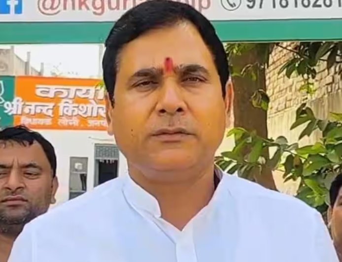 गाजियाबाद के लोनी विधायक नंदकिशोर गुर्जर को पाकिस्तान से मिली मौत की धमकी।