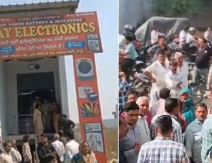 Hapur: हापुड़ में इलेक्ट्रॉनिक्स व्यापारी की निर्मम हत्या, गोदाम में खून से लथपथ मिला शव।