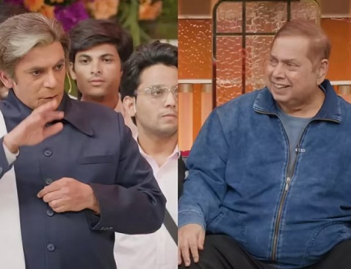 सुनील ग्रोवर ने कादर खान का जबरदस्त गेटअप और मिमिक्री कर सबको हैरान किया, डेविड धवन भी इम्प्रेस।