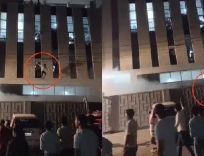 नोएडा में बिजली मीटर फैक्ट्री में भीषण आग, दूसरी, तीसरी और चौथी मंजिल से कूदे लोग, 37 कर्मचारी घायल।