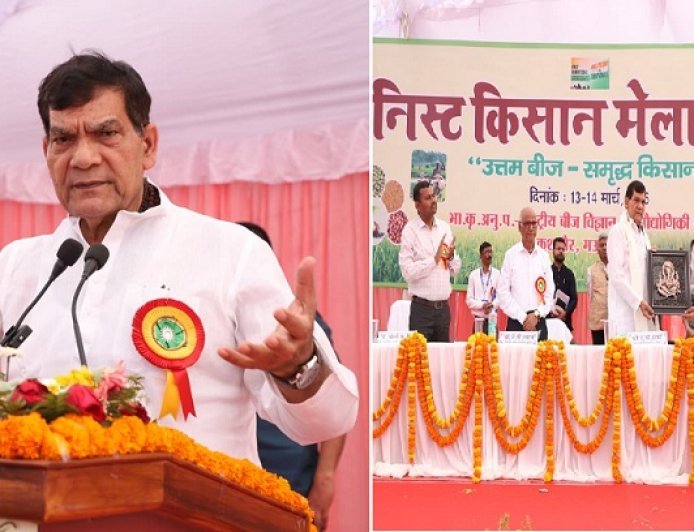 Lucknow: नगर विकास एवं ऊर्जा मंत्री ए के शर्मा ने मऊ में निस्ट किसान मेला 2026 का उद्घाटन कर किसानों को वैज्ञानिक खेती अपनाने का दिया संदेश। 