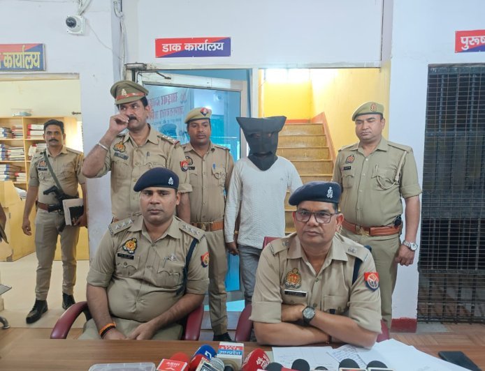Hathras : रंगदारी मांगने वाला शातिर आरोपी हरियाणा से गिरफ्तार