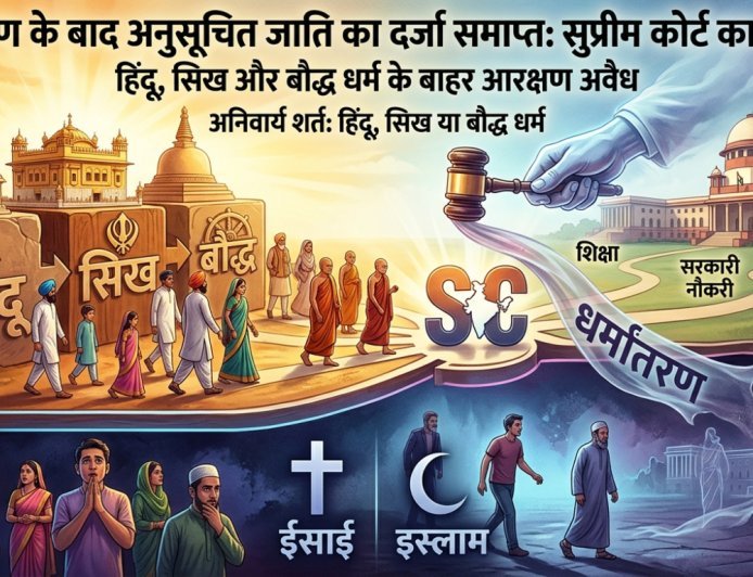 धर्मांतरण के बाद अनुसूचित जाति का दर्जा समाप्त, सुप्रीम कोर्ट ने हिंदू, सिख और बौद्ध धर्म के बाहर आरक्षण को बताया अवैध