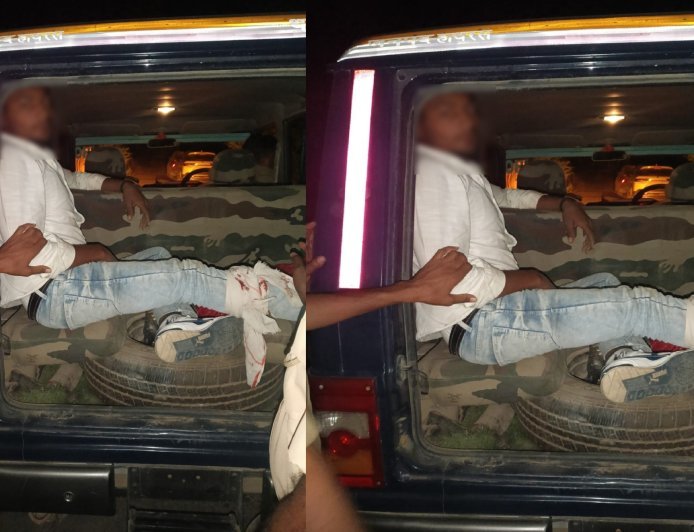 Hathras : पुलिस की बदमाशों से मुठभेड़, पैर में गोली लगने से शातिर लुटेरा घायल, शराब ठेकों में हुई लूट का खुलासा