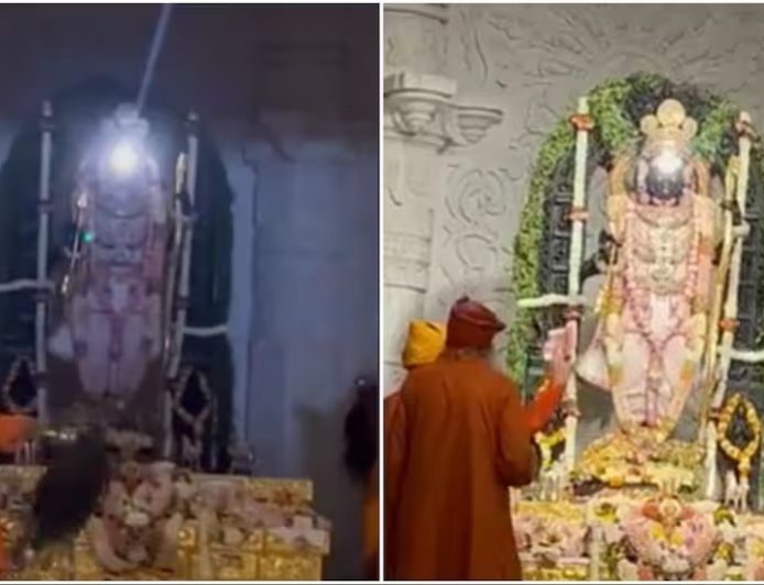 Ayodhya : सूर्य की किरणों से हुआ रामलला का अलौकिक तिलक, अयोध्या में उमड़ा आस्था का महासागर