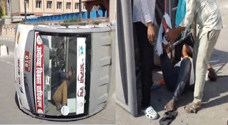 अयोध्या में बड़ा हादसा: तेज रफ्तार गोल्फ कार्ट पलटने से श्रद्धालुओं के हाथ-पैर टूटे, चालक फरार। 