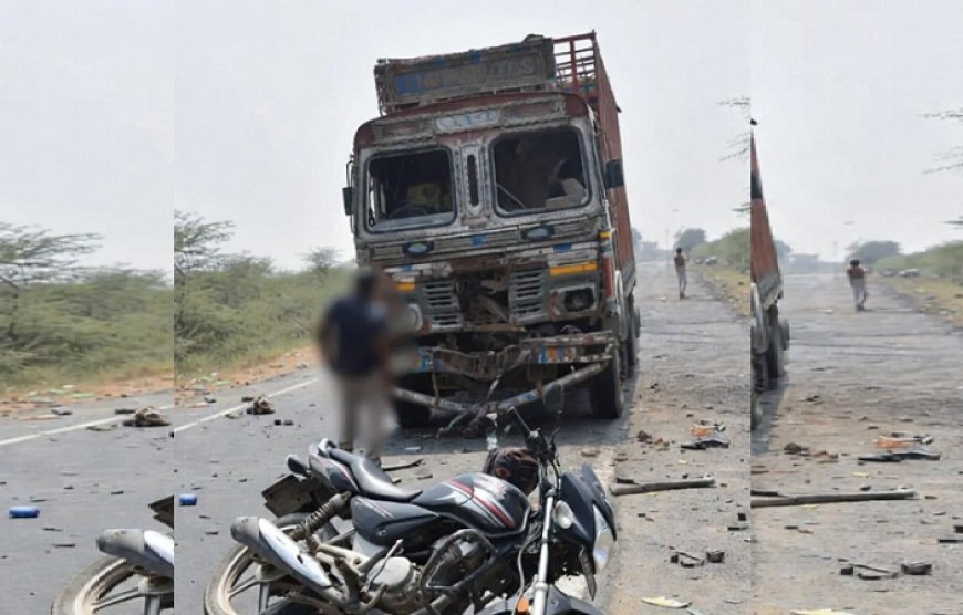 हरदोई में दर्दनाक सड़क हादसा: ट्रक की टक्कर से बाइक सवार युवक की मौके पर मौत।