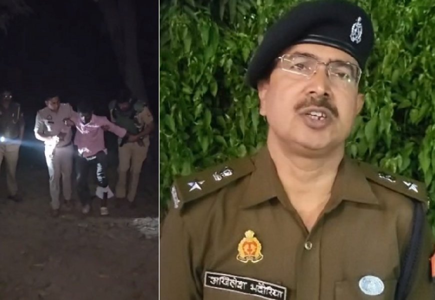 अमरोहा पुलिस की गो-तस्करों से मुठभेड़,एक गिरफ्तार,दूसरा साथी फरार।