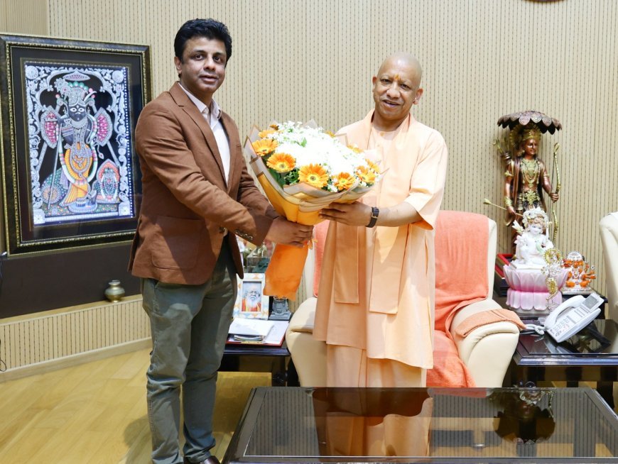 Lucknow : मुख्यमंत्री से मिले नोबेल पुरस्कार विजेता कॉन्स्टेंटिन नोवोसेलोव