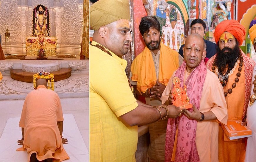 अयोध्या दौरे पर सीएम योगी: श्रीराम मंदिर और हनुमानगढ़ी में किया दर्शन-पूजन, निर्माण कार्यों का लिया जायजा।