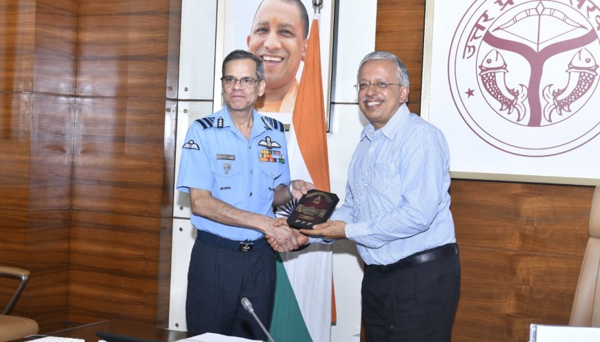 Lucknow : मुख्य सचिव से राष्ट्रीय रक्षा महाविद्यालय, नई दिल्ली के प्रशिक्षु अधिकारियों ने की शिष्टाचार भेंट