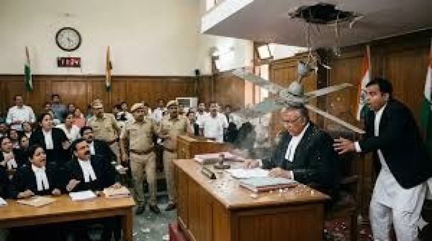 इंदौर जिला अदालत में खौफनाक हादसा: सुनवाई के दौरान जज की कुर्सी पर गिरा चलता हुआ सीलिंग फैन, महिला न्यायाधीश के सिर और कंधे में आई चोट।
