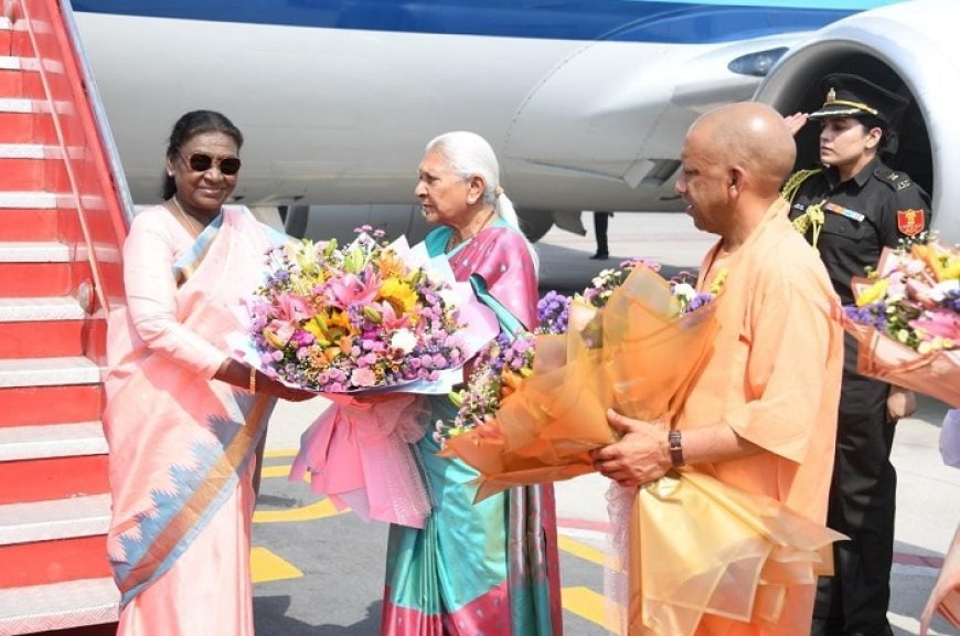 Ayodhya: रामनगरी में राज्यपाल व मुख्यमंत्री ने किया राष्ट्रपति का स्वागत, महापौर ने देश की प्रथम नागरिक को सौंपी ‘नगर की चाबी’। 