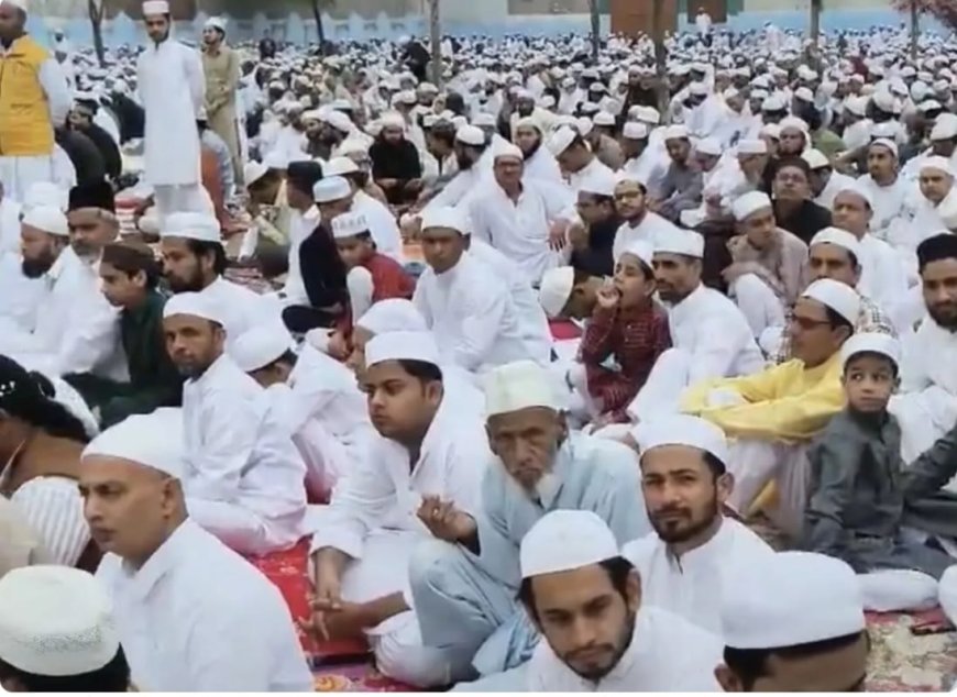 Moradabad : मुरादाबाद में ईद-उल-फितर की नमाज दो पालियों में शांतिपूर्ण ढंग से अदा हुई, बारिश और कीचड़ के बावजूद उत्साह बरकरार