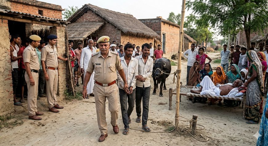 हरदोई में खूनी संघर्ष: भैंस बांधने के विवाद में बुजुर्ग की पीट-पीटकर हत्या, तीन आरोपी पुलिस की गिरफ्त में।