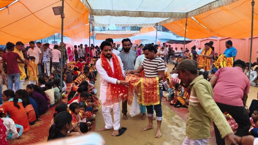 Sitapur : हवन और विशाल भंडारे के साथ नौ दिवसीय श्रीमद्भागवत कथा का हुआ समापन