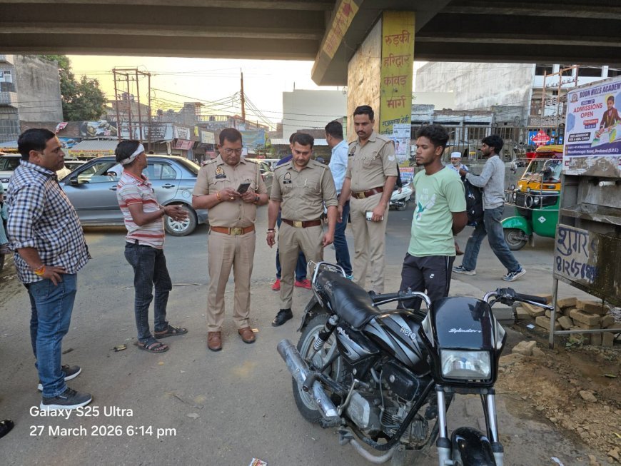 Deoband : मंगलौर रोड पर पुलिस ने चलाया सघन चेकिंग अभियान, नियम तोड़ने वालों के काटे चालान