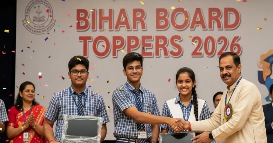 बिहार बोर्ड मैट्रिक रिजल्ट 2026: टॉपर्स पर होगी धनवर्षा, नकद राशि के साथ मिलेंगे लैपटॉप और किंडल ई-रीडर।
