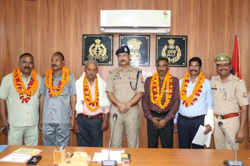 वर्दी को सलाम: सम्भल पुलिस लाइन में सेवानिवृत्त जवानों को भावभीनी विदाई।