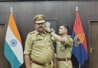 Hardoi : राघवेंद्र सिंह बने उप निरीक्षक, पुलिस अधीक्षक अशोक कुमार मीणा ने कंधों पर लगाए सितारे