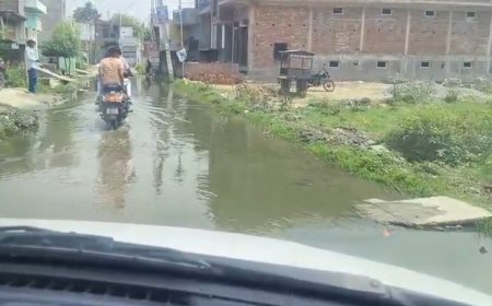 Ayodhya : अयोध्या के मनोहर नगर में जलभराव से बढ़ी मुसीबत, नगर निगम के दावों की खुली पोल