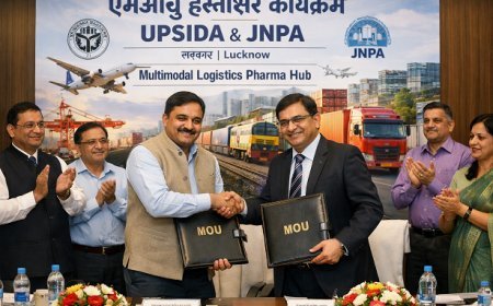 Lucknow: यूपीसीडा और जेएनपीए के बीच हुआ एमओयू, मल्टीमोडल लॉजिस्टिक्स से जुड़ेगा फार्मा हब। 