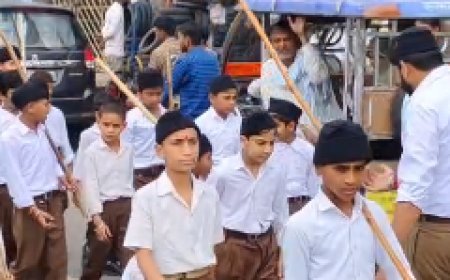 Sambhal : शताब्दी वर्ष में संघ का शक्ति प्रदर्शन, हिंदू नव वर्ष पर सम्भल में गूंजा अनुशासन का स्वर