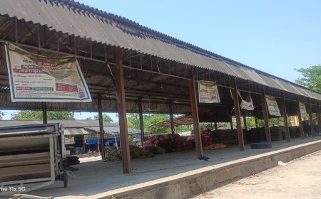 Sitapur : लहरपुर मंडी में गेहूं खरीद की व्यवस्थाएं ठप, केंद्रों पर लटके मिले केवल बैनर, किसान परेशान