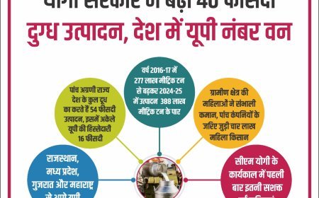 Lucknow : योगी सरकार में बढ़ा 40 फीसदी दुग्ध उत्पादन, देश में यूपी नंबर वन
