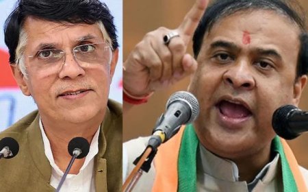 हिमंत बनाम पवन खेड़ा: असम के सियासी रण में 'पासपोर्ट विवाद' पर आर-पार, कांग्रेस नेता ने ठोंकी मेवाड़ के सिपाही होने की ताल।