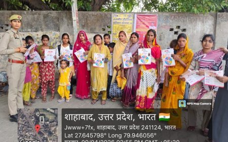 Hardoi: हरदोई में मिशन शक्ति अभियान फेज-5 के तहत बालिकाओं व महिलाओं को किया गया जागरूक। 